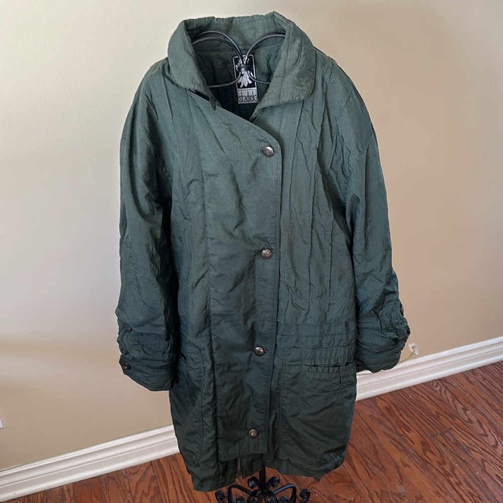 Vintage green jacket of superior quality 100% cotton size large